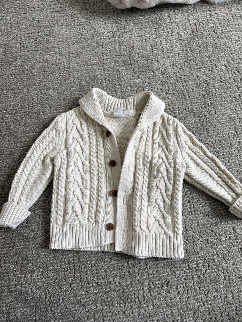 24 month GAP kids Cream Cable Knit Button-Front Kids Sweater Jacket